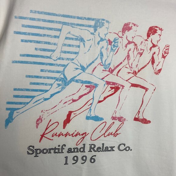 Princess Polly Size 4 Oversized Runing Club Graphic T Shirt Retro Organic Cotton - Picture 5 of 5